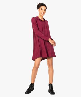 Robe-chemise imprimée fluide coupe trapèze pour femme vue5 - FOLLOW ME - GEMO