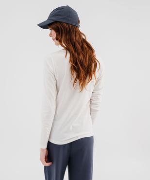 Tee-shirt manches longues à col rond femme vue3 - GEMO 4G FEMME - GEMO