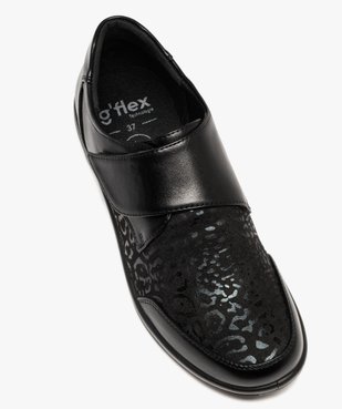 Derbies confort à scratch à talon compensé femme vue11 - G'FLEX - GEMO
