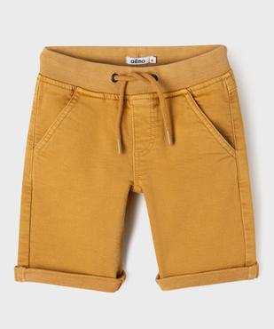 Bermuda en coton stretch coupe Regular taille ajustable garçon vue2 - GEMO (ENFANT) - GEMO