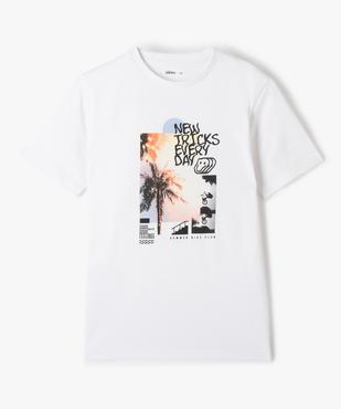 Tee-shirt garçon à manches courtes imprimé streetwear vue1 - GEMO (JUNIOR) - GEMO