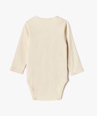 Bodies manches longues fermeture croisée devant bébé (lot de 2) vue4 - GEMO 4G BEBE - GEMO
