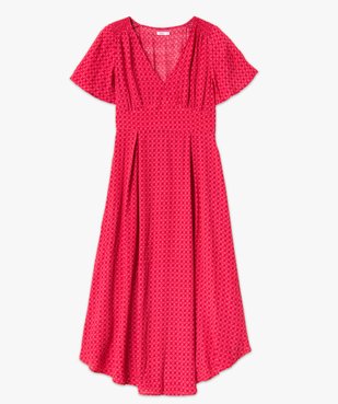 Robe longue taille empire à manches courtes femme vue5 - GEMO(FEMME PAP) - GEMO