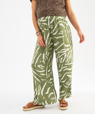 Pantalon de grossesse large et fluide avec taille smockée vue1 - GEMO 4G MATERN - GEMO