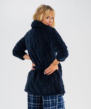 Robe de chambre en maille douillette femme - LuluCastagnette vue4 - LULUCASTAGNETTE - GEMO