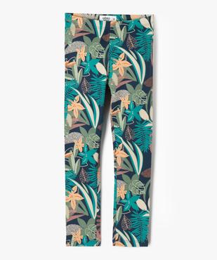 Legging long à motif fleuri avec taille élastiquée fille  vue1 - GEMO 4G FILLE - GEMO