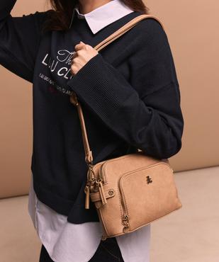 Sac en matière grainée avec deux bandoulières amovibles femme - LuluCastagnette vue7 - LULUCASTAGNETTE - GEMO