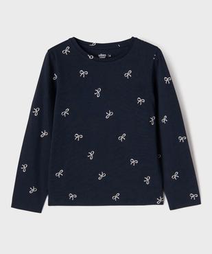 Tee-shirt manches longues imprimé fille vue1 - GEMO 4G FILLE - GEMO