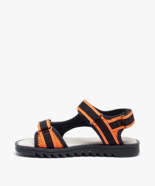 Sandales sport garçon à semelle crantée et détails fluo vue3 - GEMO 4G GARCON - GEMO