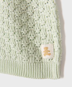 Bonnet de naissance en maille fantaisie - LuluCastagnette vue2 - LULUCASTAGNETTE - GEMO