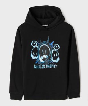Sweat à capuche avec motif devant et dos garçon - Fortnite vue1 - FORTNITE - GEMO