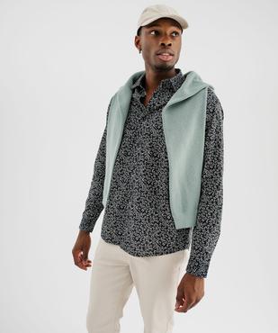 Chemise à motifs fleuris coupe regular homme vue1 - GEMO (HOMME) - GEMO