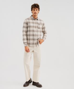 Chemise en coton à carreaux homme vue4 - GEMO 4G HOMME - GEMO