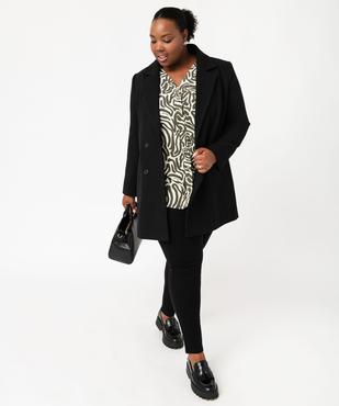 Manteau droit à double boutonnage femme grande taille vue5 - GEMO (G TAILLE) - GEMO