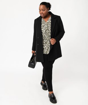 Manteau droit à double boutonnage femme grande taille vue5 - GEMO (G TAILLE) - GEMO