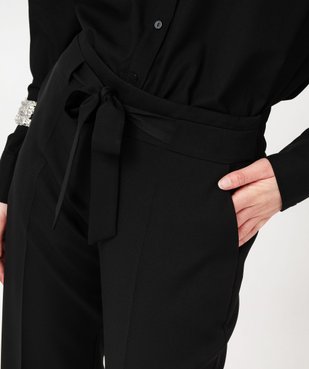 Pantalon de costume en toile fluide femme vue2 - GEMO(FEMME PAP) - GEMO
