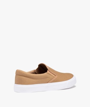 Slippers homme en toile unie vue4 - GEMO 4G HOMME - GEMO