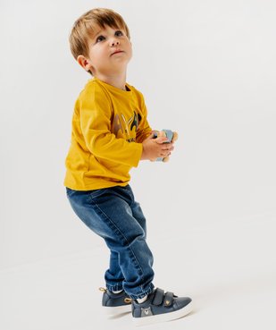 Jean baggy avec taille élastique bébé garçon vue6 - GEMO 4G BEBE - GEMO