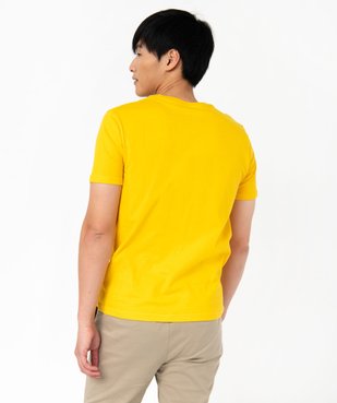 Tee-shirt à manches courtes et col V homme vue3 - GEMO 4G HOMME - GEMO
