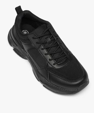 Baskets homme style running unies multi-matières vue5 - GEMO (SPORTSWR) - GEMO