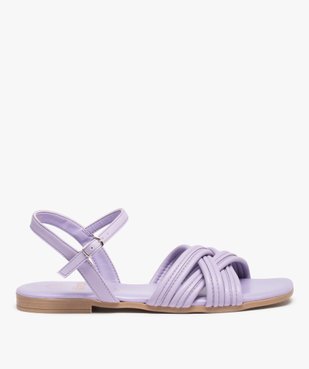 Sandales femme à talon plat et fines brides unies vue1 - GEMO (CASUAL) - GEMO
