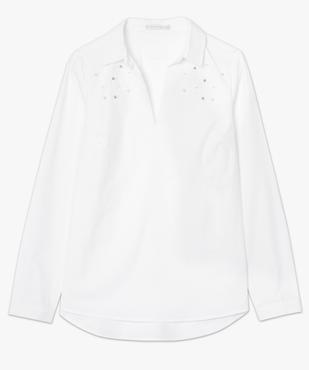 Blouse en coton avec perles brodées vue4 - GEMO(FEMME PAP) - GEMO