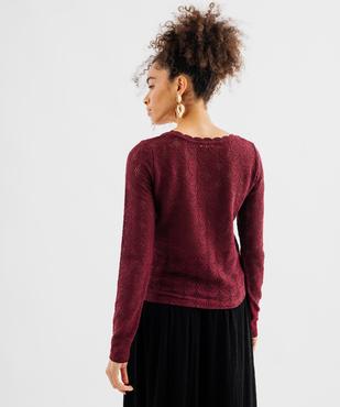 T-shirt col rond uni femme vue3 - GEMO(FEMME PAP) - GEMO