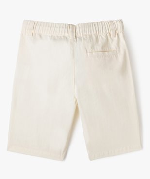 Bermuda regular avec taille élastique garçon vue3 - GEMO (JUNIOR) - GEMO