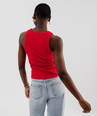 Débardeur en maille côtelée emmanchures américaines femme vue3 - GEMO 4G FEMME - GEMO