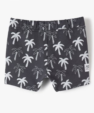 Bermuda bébé garçon en jersey imprimé palmiers à taille élastiquée vue3 - GEMO(BEBE DEBT) - GEMO