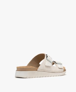 Mules à talon compensé, brides pailletées et semelle intérieure cuir femme vue4 - VALENTINA BALDA - GEMO