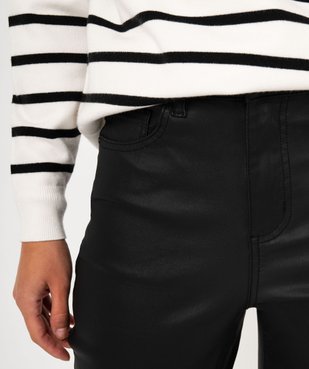 Pantalon skinny enduit push-up taille haute femme vue2 - GEMO 4G FEMME - GEMO