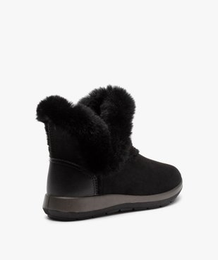 Boots fourrées femme confort en suédine unie vue4 - GEMO (CONFORT) - GEMO