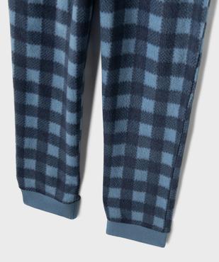 Pyjama en velours à carreaux garçon vue3 - GEMO 4G GARCON - GEMO