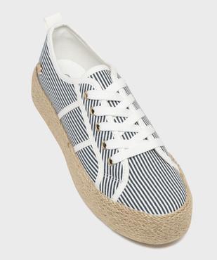 Baskets en toile à semelle plateforme en corde femme - LuluCastagnette vue5 - LULUCASTAGNETTE - GEMO