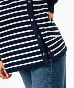Pull de grossesse et d'allaitement à rayures vue2 - GEMO (MATER) - GEMO