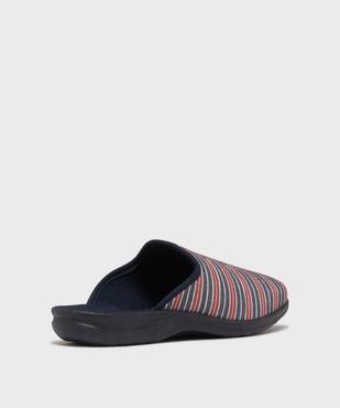 Chaussons mules souples et légers en toile rayé homme vue4 - G'FLEX GEMO FOR GOOD - GEMO