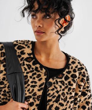 Veste en sherpa réversible femme vue2 - GEMO 4G FEMME - GEMO