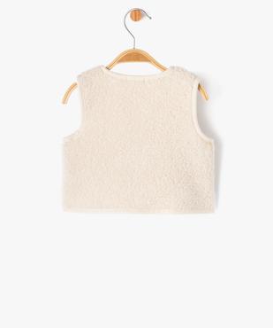 Gilet sans manches en sherpa bébé fille  vue5 - GEMO(BEBE DEBT) - GEMO