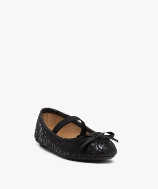 Ballerines fille unies en matière mate et vernie vue2 - GEMO (ENFANT) - GEMO