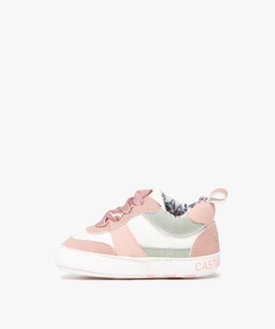 Chaussons de naissance bébé fille baskets avec lacets foulard satinés - LuluCastagnette vue3 - LULUCASTAGNETTE - GEMO