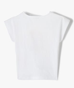 Tee-shirt fille large et noué dans le bas à manches très courtes et  vue3 - GEMO (ENFANT) - GEMO