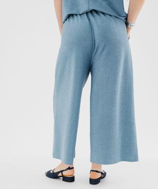 Pantalon large en maille souple et extensible pailleté femme grande taille vue3 - GEMO (G TAILLE) - GEMO