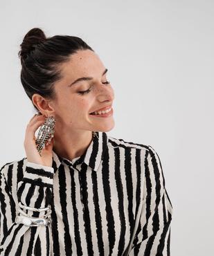 Chemise à rayures femme vue2 - GEMO 4G FEMME - GEMO