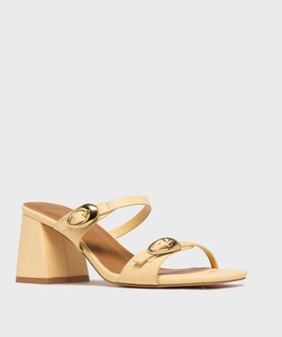Mules à talon trapèze femme vue3 - FOLLOW ME - GEMO