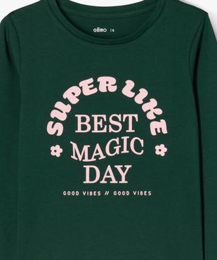 Tee-shirt à manches longues avec motifs girly fille vue2 - GEMO (ENFANT) - GEMO
