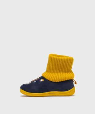 Chaussons en velours à tige chaussette montante bébé garçon vue3 - GEMO 4G BEBE - GEMO
