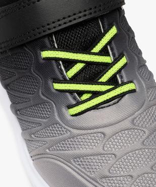 Baskets garçon running en textile renforcé et détails fluo vue6 - GEMO (ENFANT) - GEMO