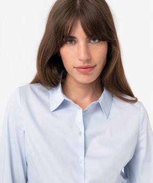 Chemise femme coupe cintrée en coton stretch vue2 - GEMO(FEMME PAP) - GEMO