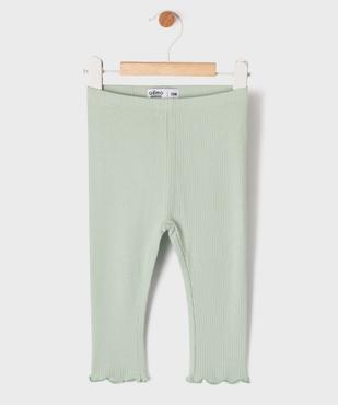 Legging en maille côtelée et finitions froncées bébé fille vue1 - GEMO 4G BEBE - GEMO
